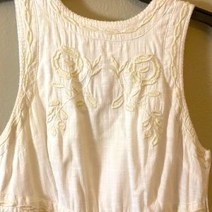 White A-line mini dress